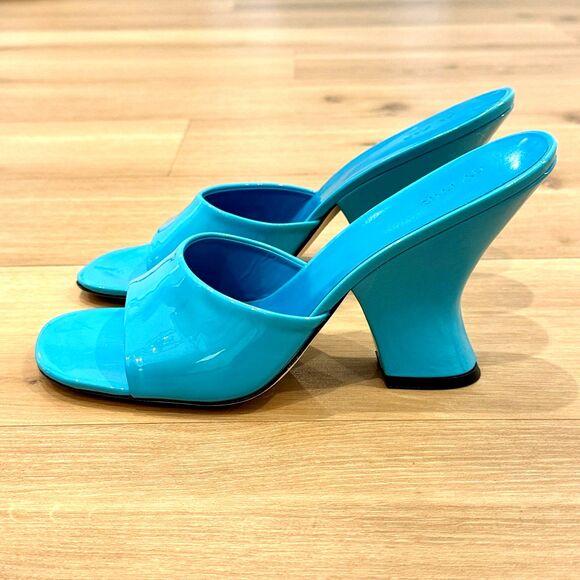 BY FAR Turquoise Open-Toe Mules - Picture 3 of 11